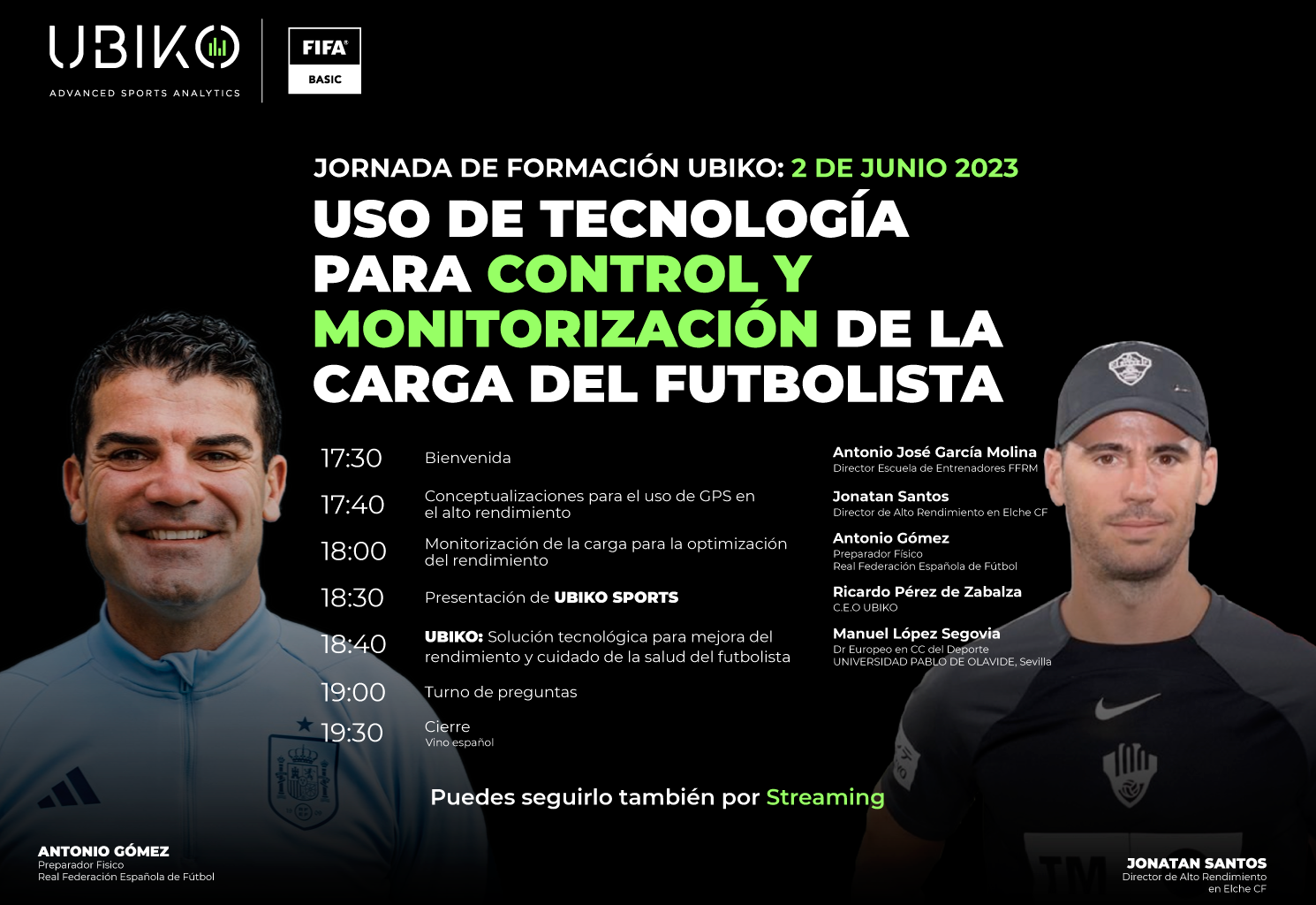 
<span>Uso de tecnología para la monitorización y control de cargas del futbolista.</span>
